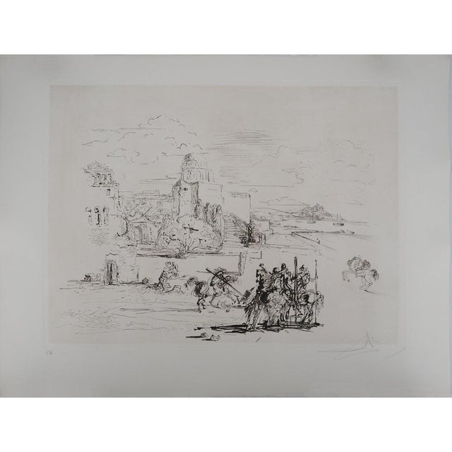 Salvador Dali, Rome and Cadaquès (Road to Ampurdam), 1975, Original Signed Engraving For Sale - Image 14 of 14