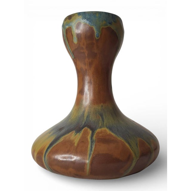 Brown Stoneware Vase by Alfred Lebret, 1920s For Sale - Image 8 of 8