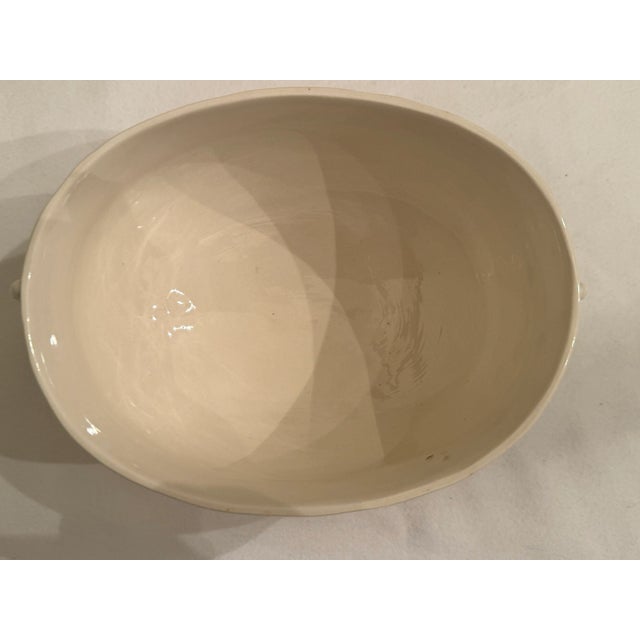Ceramic Petite Italian Basketweave Ceramic Tureen With Underplate – Vintage Set For Sale - Image 7 of 12