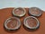 Glass Italian Glass Coasters with Plated Rims from Leonard, 1960s-1970s, Set of 4 For Sale - Image 7 of 7