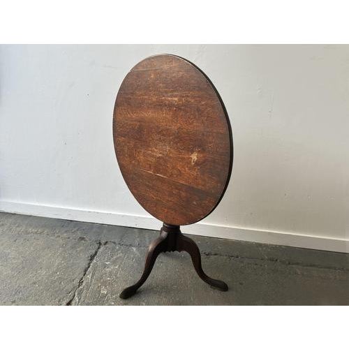 Georgian Style Oak Tilt Top Tripod Occasional Side Table For Sale - Image 6 of 8