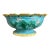 Antique Majolica Footed Bowl W/ Scalloped Rim, C. 1880's For Sale