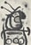 Monochrome lithograph after Joan Miró, from the album "L'Oiseau Solaire, L'Oiseau Lunaire, Etincelles" (The Sun Bird, The...