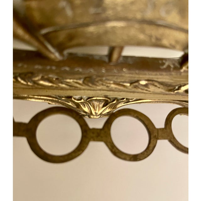French Antique French Cast Brass “Galleon” Sculpural Wall Rack - DL Déposé No. 5 For Sale - Image 3 of 12