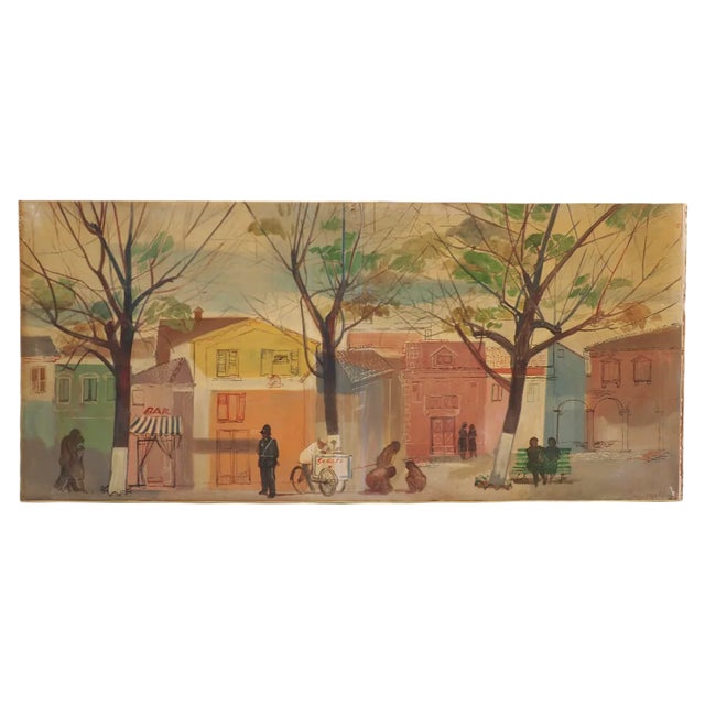 Oil on Masonite from Alberto Sughi For Sale