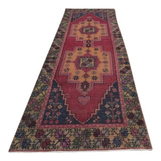 1980s Turkish Red Bordered Rug For Sale