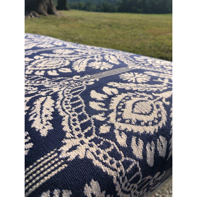 Vintage Mid Century French Painted Steel Tassel Bench For Sale In Washington DC - Image 6 of 11