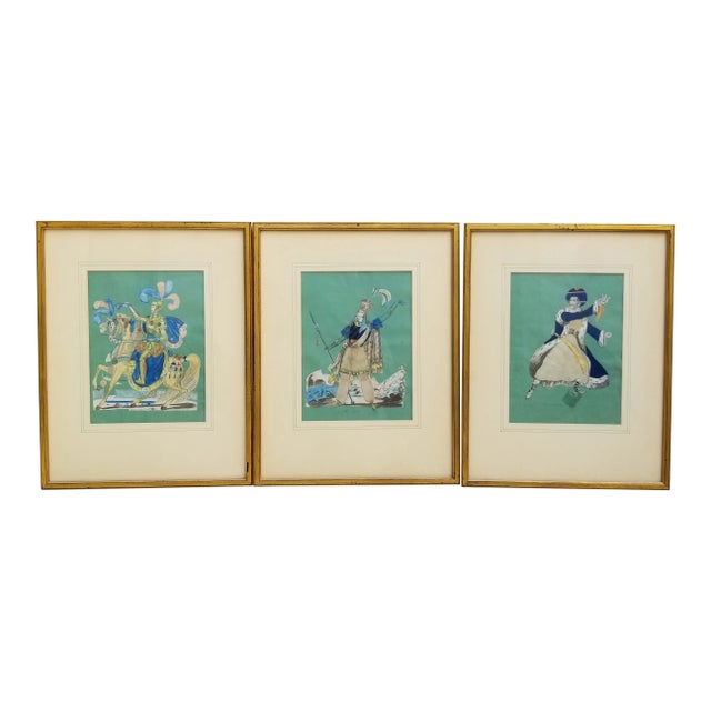 1960s Three Framed Cut Work Prints For Sale