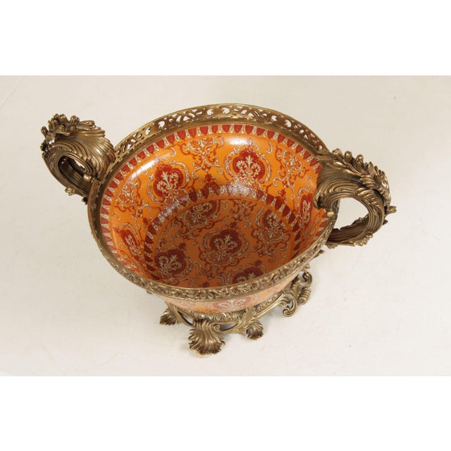 Mark Roberts Porcelain & Bronze Decorative Bowl Chairish