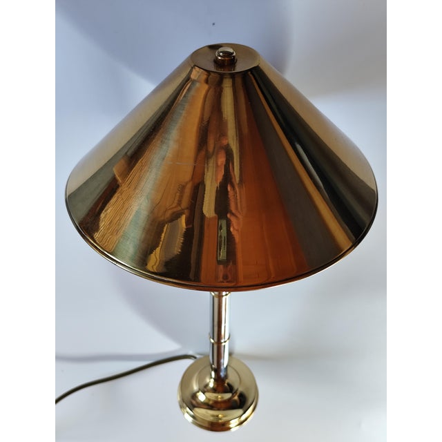 Metal German Table Lamp in Brass from Markus Leuchten, 1960s For Sale - Image 7 of 7