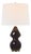 Thomas O'Brien by Visual Comfort Signature Noppon 30" Table Lamp in Black Caviar with Linen Shade For Sale