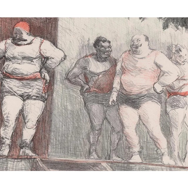 Henri Gabriel Ibels, Wrestlers from Les Maîtres de L'Affiche, 1898, Original Lithograph For Sale - Image 3 of 12