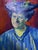 Oil Painting Woman in Blue Victor Konotopsky For Sale - Image 4 of 9