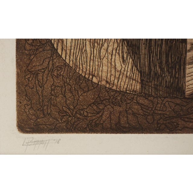 1970s Vintage Etching of Northern California Mendocino Coastal Town by Louis Bobbitt For Sale - Image 5 of 6