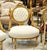 French Louis XVI Style Armchair – Cream Velvet Tufted Chair With Gold Leaf Frame For Sale - Image 4 of 6