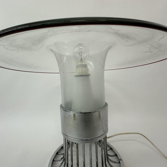 Post Modern Space Age Ufo Glass Table Lamp, Italy, 1970s For Sale - Image 18 of 18