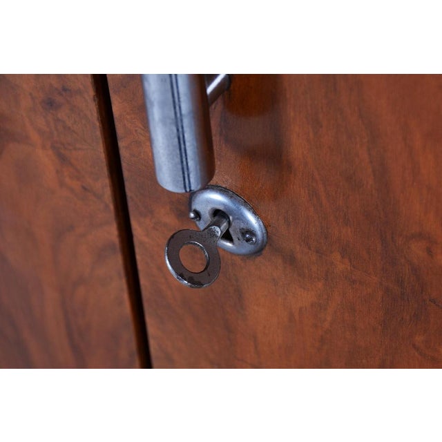 Bauhaus Walnut Wardrobe by Robert Slezak, Czechia, 1930s For Sale - Image 9 of 12