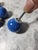 1980s Contemporary Blue Glossy Glazed Ceramic Drawer Pulls For Sale - Image 4 of 7