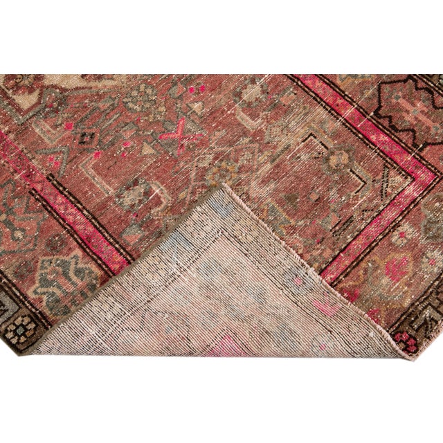 Shabby Chic Vintage Handmade Scatter Wool Rug For Sale - Image 12 of 13