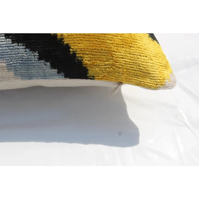 Contemporary Silk Velvet Ikat Pillow For Sale - Image 4 of 10
