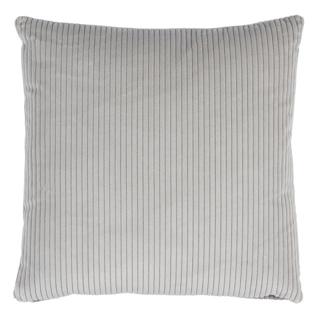 Transitional Schumacher Wyatt Corduroy 18" Pillow in Steel Grey For Sale - Image 3 of 3