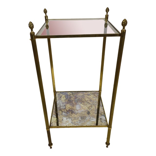 Gilded Bronze Side Table, 1950s For Sale