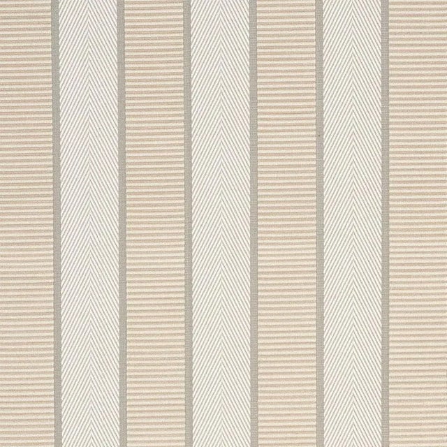 Modern Schumacher X Timothy Corrigan Ribbon Stripe Fabric in Champagne For Sale - Image 3 of 3