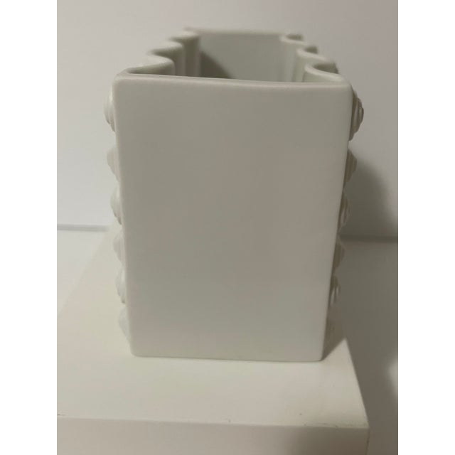 1960s 1960s Mid-Century Modern Geometric Horizontal Bisque Porcelain Vase Heinrich Selb, Bavaria Germany For Sale - Image 5 of 10