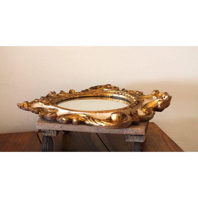 Authentic Vintage Italian Florentine Gilt Mirror For Sale - Image 6 of 9
