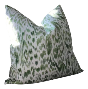 Thibaut “Carlotta” in Green and White-Single Pillow