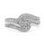 Introducing a breathtaking symbol of eternal love and timeless elegance, this .925 Sterling Silver Bridal Set Ring and...