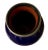 Vtg Moroccan Cobalt Blue Ceramic & Metal Banding Vase Handmade For Sale - Image 4 of 6