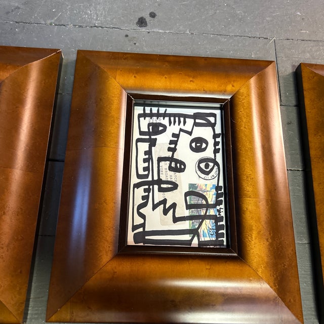 Abstract Three Contemporary Original Wayne Cunningham Abstract Marker Drawings- Set of Three For Sale - Image 3 of 5