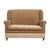 Mid 20th Century Vintage English Upholstered Loveseat with Out-Scrolling Arms and Casters For Sale - Image 5 of 12