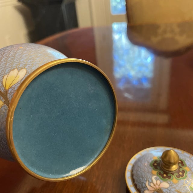 Mid 20th Century Cloisonné Lidded Jar For Sale - Image 5 of 5
