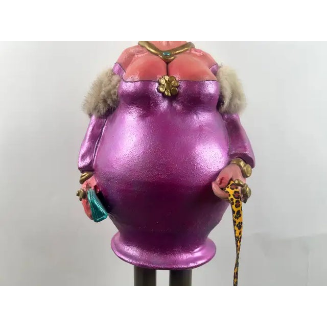 Pop Art Whimsical Life-Size Metal Sculpture of Stylish Lady With Dog, 5 Ft Tall , Signed 1980's For Sale - Image 3 of 18