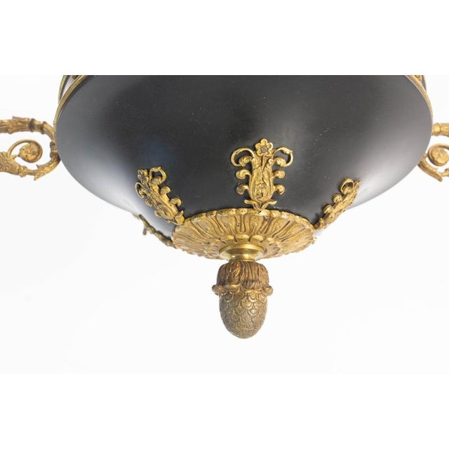 French Empire Style Lustre Bronze and Glass Chandelier, 1890 For Sale - Image 11 of 17
