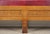 Mid 20th Century Reclaimed Mission 86.125 In. Golden Oak Red Vinyl Bench For Sale In New York - Image 6 of 15