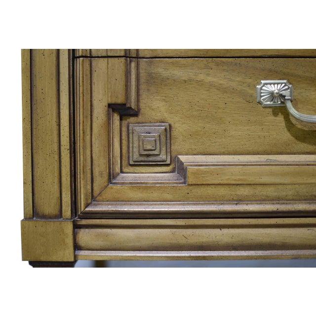 Mid Century Transitional 9-Drawer Dresser With Brass Hardware by Thomasville For Sale - Image 10 of 14