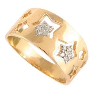 Diamond Band Ring 18 Karat Solid Yellow Gold ( All Sizes Available )
