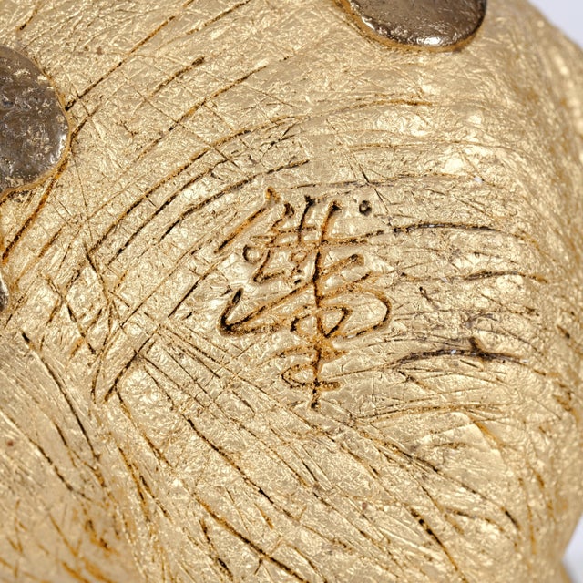 Gold 1994 Jiang Tiefeng "Golden Elephant" Hand Signed Limited Edition 7/225 Cold Painted Bronze Sculpture Excellent For Sale - Image 8 of 10