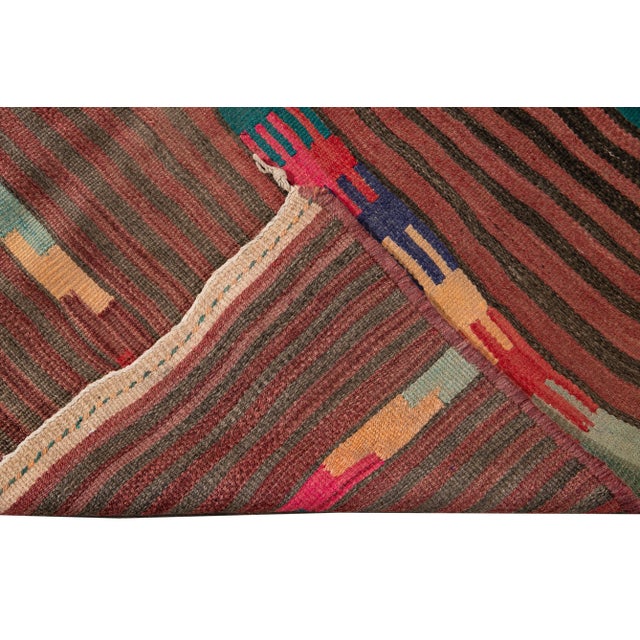 Mid-20th Century Vintage Kilim Runner Rug 4' 9" X 11' 3''. For Sale - Image 4 of 13