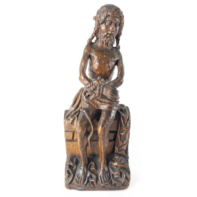 16th Century Netherlandish Oak Carving of Christ as the Man of Sorrows, Probably Malinese For Sale - Image 13 of 13