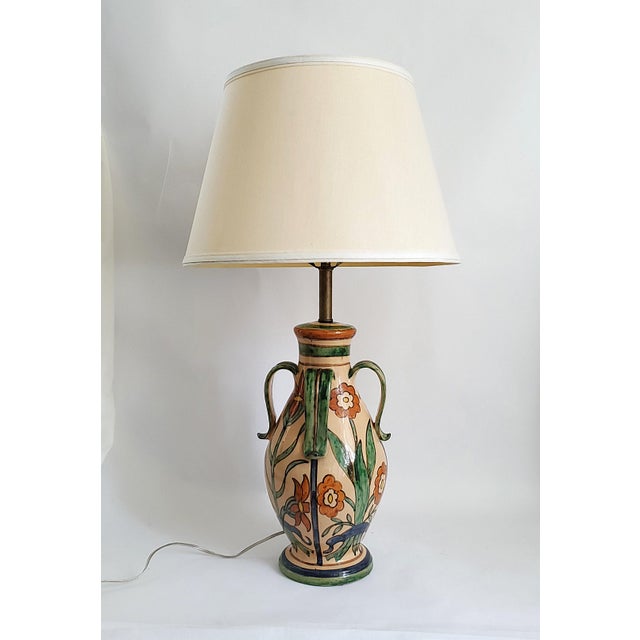 Lamp by San Zeno Pottery, Pisa Italy, 1930s For Sale - Image 12 of 14