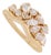 Modernist Natural Diamond Cluster Pinky Ring Size 4 in 14k Yellow Gold For Sale