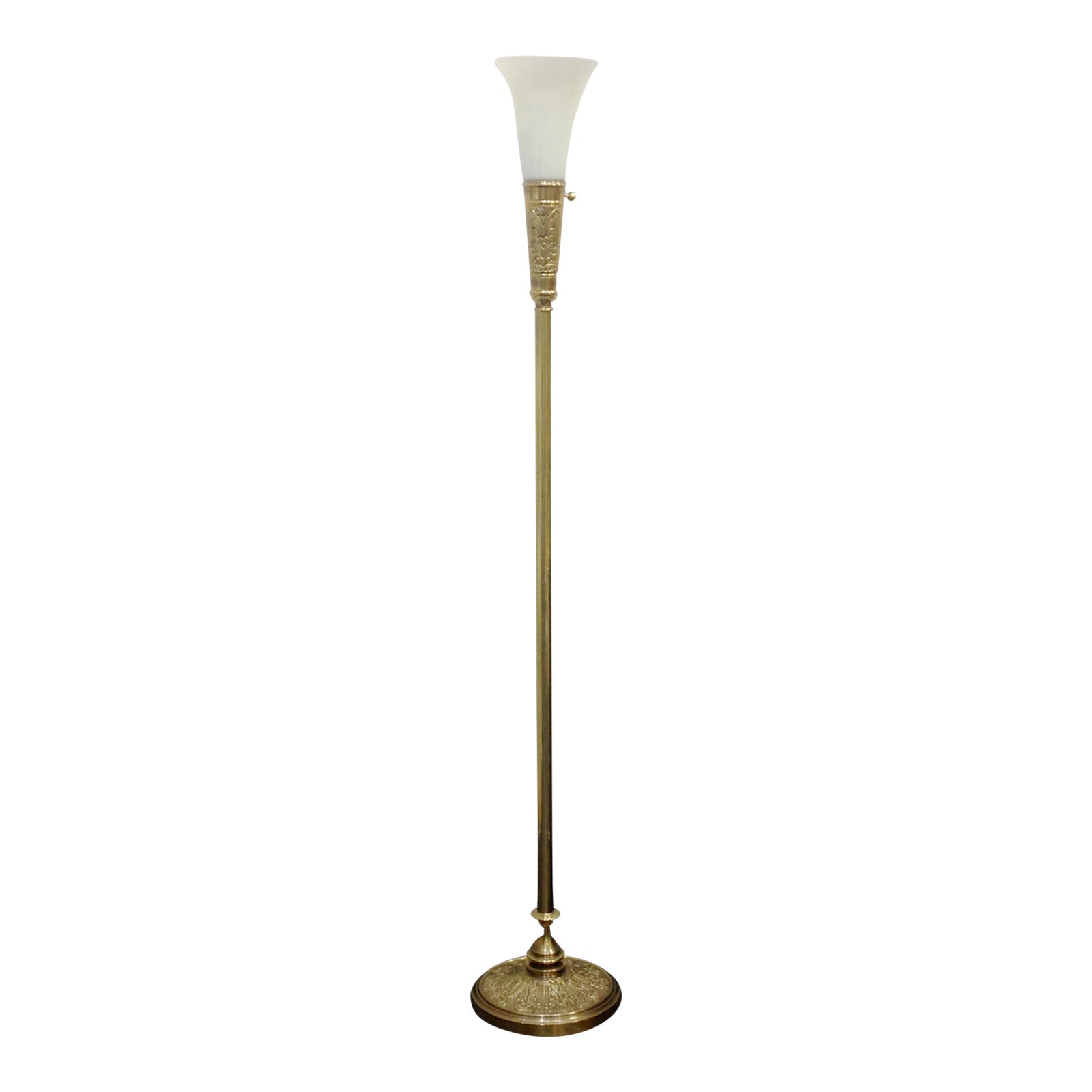 Brass Stiffel Torchiere Floor Lamp Chairish
