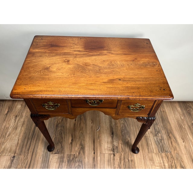 Brown Antique George III Mahogany Chippendale Lowboy C. Late 18th Century For Sale - Image 8 of 11