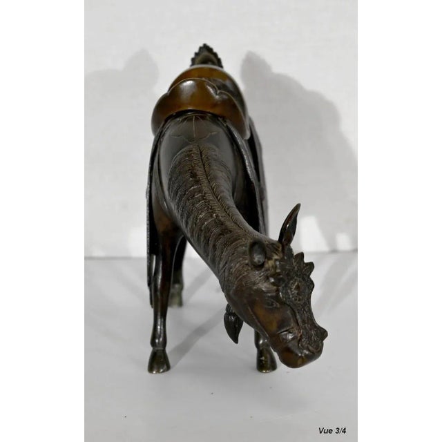 Asian Style Bronze Horse, Early 1900s For Sale - Image 6 of 12