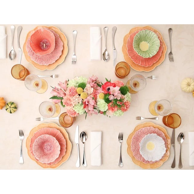 Bordallo Pinheiro Bordallo Pinheiro Maria Flor Charger Plates, Cosmos, Set of 2 For Sale - Image 4 of 5