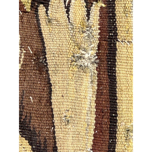 Brown Antique French Aubusson Tapestry For Sale - Image 8 of 18